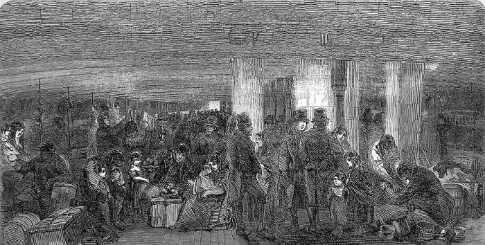 Framed Print : The Lower Deck of an Emigrant Ship, 1850 Framed Print : The Lower Deck of an Emigrant Ship, 1850