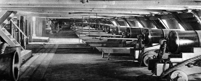 Framed Print : The Lower Deck of HMS Foudroyant Framed Print : The Lower Deck of HMS Foudroyant