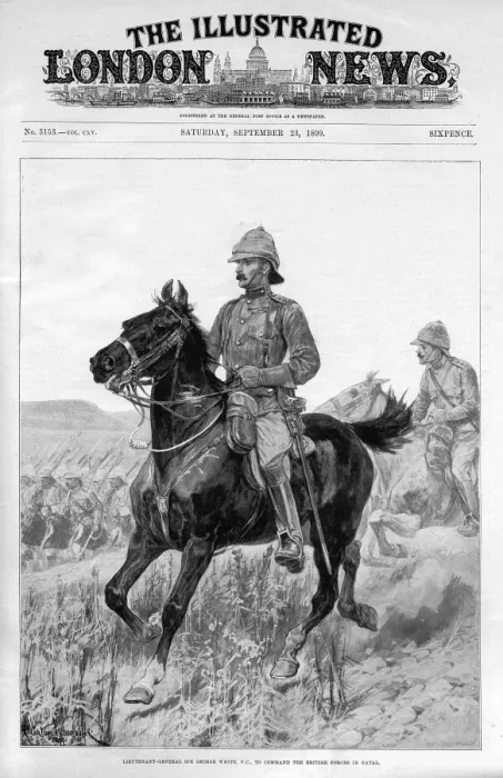 Framed Print : Lt. -Gen. Sir George White, V. C. on horseback Framed Print : Lt. -Gen. Sir George White, V. C. on horseback