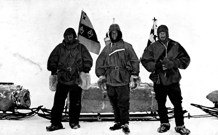 Framed Print : Lt. Shackleton, Captain Scott and Dr. Wilson, Antarctica, 19 Framed Print : Lt. Shackleton, Captain Scott and Dr. Wilson, Antarctica, 19