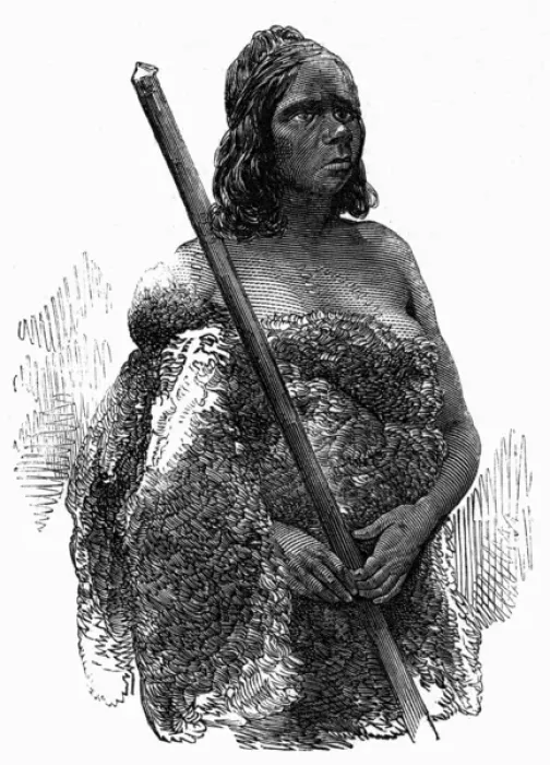 Framed Print : Lubra, an Australian aborigine woman, 1850 Framed Print : Lubra, an Australian aborigine woman, 1850
