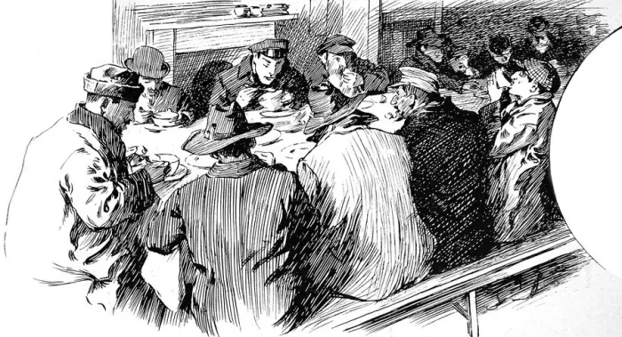Framed Print : Lunch in a Jewish shelter, London, 1904
