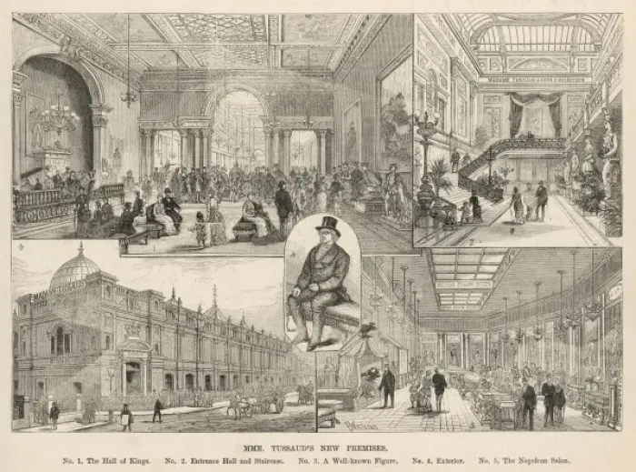 Framed Print : Madame Tussauds Museum, London, 1884 Framed Print : Madame Tussauds Museum, London, 1884