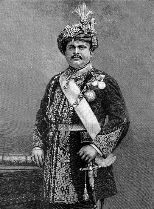 Framed Print : Maharajah Takhtsingjie, Maharajah of Bhownugar, 1893