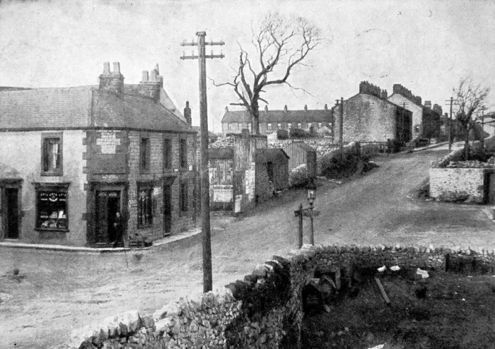 Framed Print : The Main Street of Dove Holes, Derbyshire, 1913 Framed Print : The Main Street of Dove Holes, Derbyshire, 1913