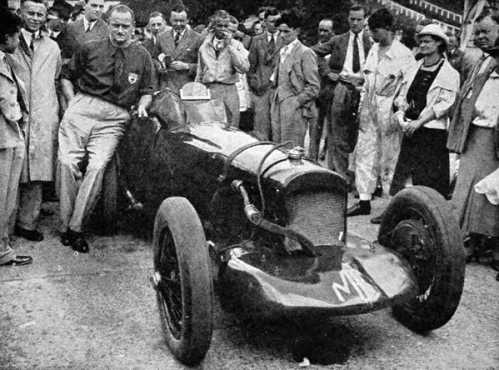 Framed Print : Major A. T. Gardner with his new 1100-cc M. G. car Framed Print : Major A. T. Gardner with his new 1100-cc M. G. car