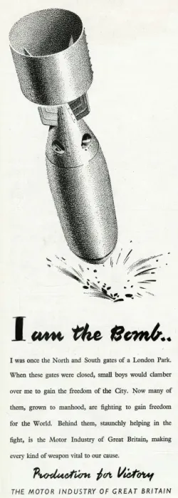 Framed Print : Making bombs out of wrought iron gates 1943