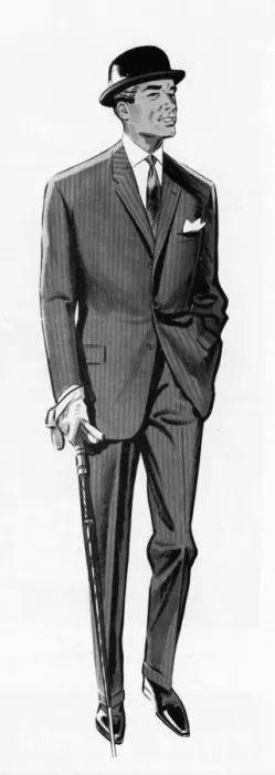 Framed Print : Man in suit and bowler hat, 1962 Framed Print : Man in suit and bowler hat, 1962