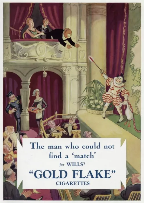 Framed Print : A man who could not find a match for Wills Gold Flake cigare Framed Print : A man who could not find a match for Wills Gold Flake cigare