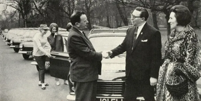 Framed Print : Managing Director of Welbeck Minicabs accepts new fleet cars