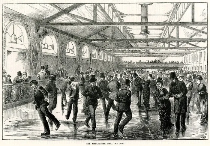 Framed Print : Manchester Real Ice Rink 1877 Framed Print : Manchester Real Ice Rink 1877
