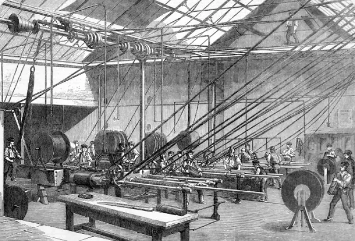 Framed Print : Manufacture of the Atlantic telegraph cable Framed Print : Manufacture of the Atlantic telegraph cable