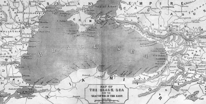Framed Print : Map of the Black Sea and the Crimea, 1854 Framed Print : Map of the Black Sea and the Crimea, 1854