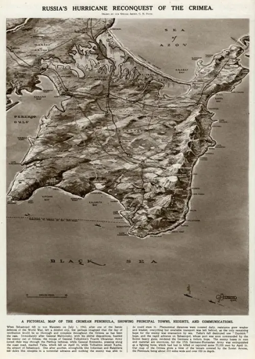 Framed Print : Map of the Crimean peninsula by G. H. Davis Framed Print : Map of the Crimean peninsula by G. H. Davis