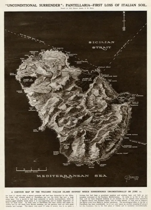 Framed Print : Map of Pantellaria (Pantelleria) by G. H. Davis Framed Print : Map of Pantellaria (Pantelleria) by G. H. Davis