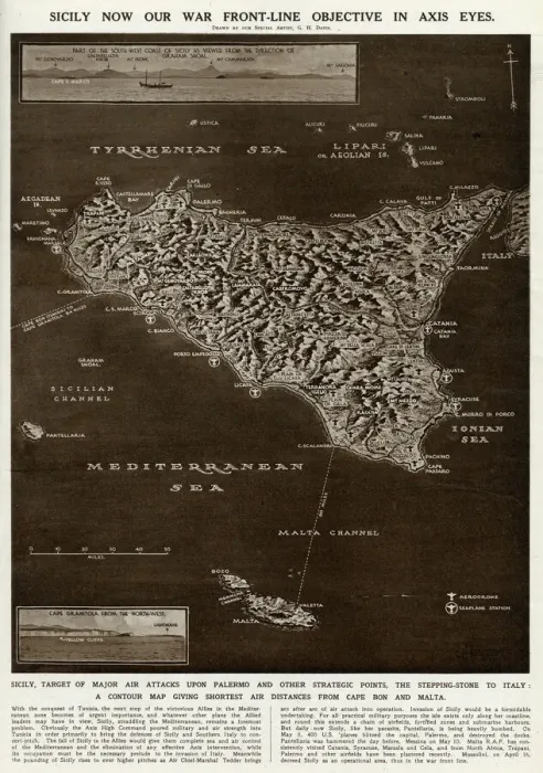 Framed Print : Map of Sicily by G. H. Davis Framed Print : Map of Sicily by G. H. Davis