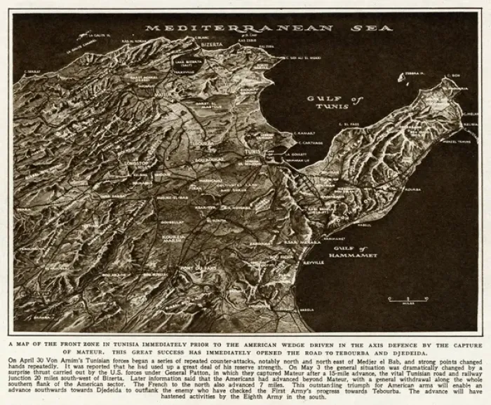 Framed Print : Map of Tunisia by G. H. Davis Framed Print : Map of Tunisia by G. H. Davis