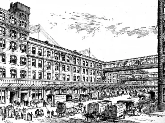 Framed Print : Maple & Company Show Rooms, London, 1893 Framed Print : Maple & Company Show Rooms, London, 1893