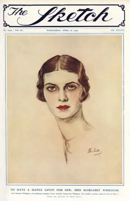 Framed Print : Margaret Whigham on front cover of the Sketch