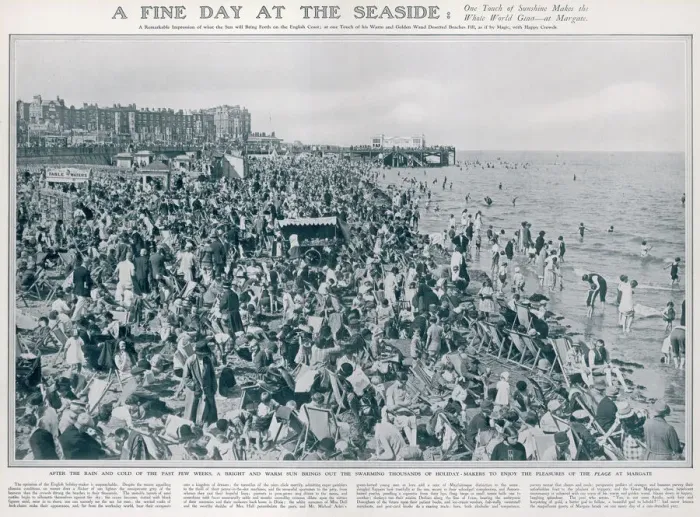 Framed Print : Margate beach during heatwave Framed Print : Margate beach during heatwave