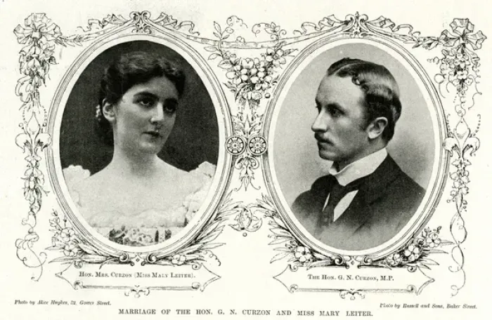 Framed Print : The marriage of Mary Leiter and The Hon. G. N. Curzon