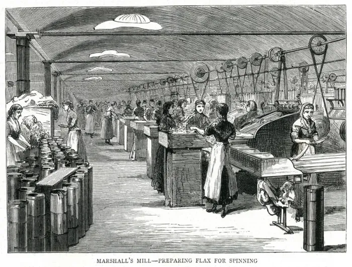 Framed Print : Marshalls Flax Mill factory 1885 Framed Print : Marshalls Flax Mill factory 1885