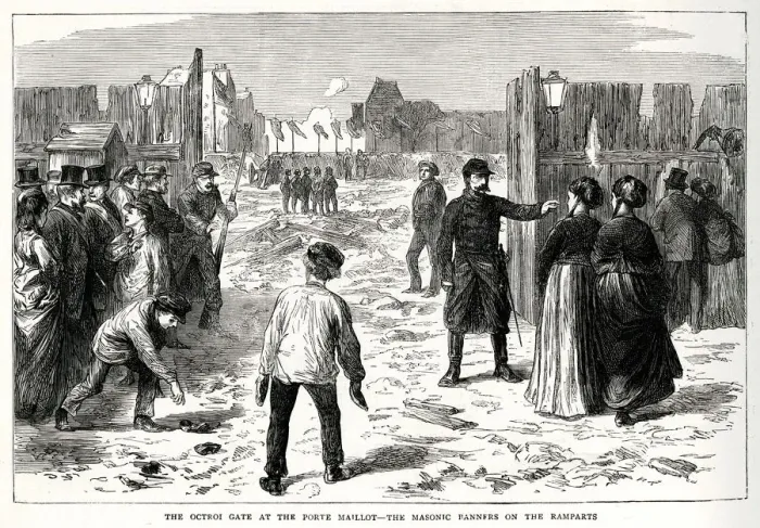 Framed Print : Masonic Banners on the Paris Ramparts; Paris Commune 1871 Framed Print : Masonic Banners on the Paris Ramparts; Paris Commune 1871