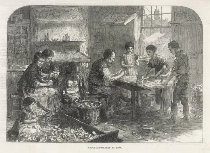 Framed Print : Matchbox Making / London Framed Print : Matchbox Making / London