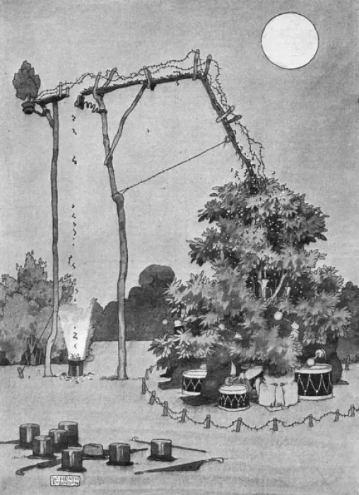 Framed Print : Why Not Matches? WWI cartoon by William Heath Robinson Framed Print : Why Not Matches? WWI cartoon by William Heath Robinson