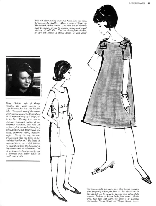 Framed Print : Maternity fashion, 1961