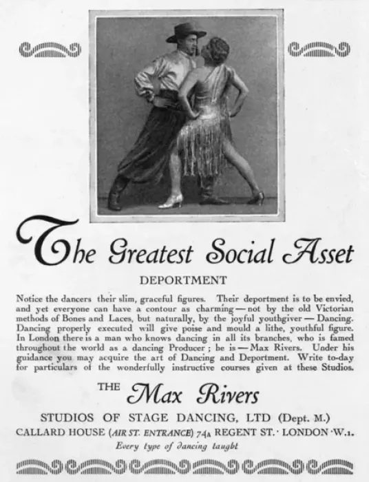 Framed Print : Max Rivers Studios of Stage Dancing advertisement Framed Print : Max Rivers Studios of Stage Dancing advertisement
