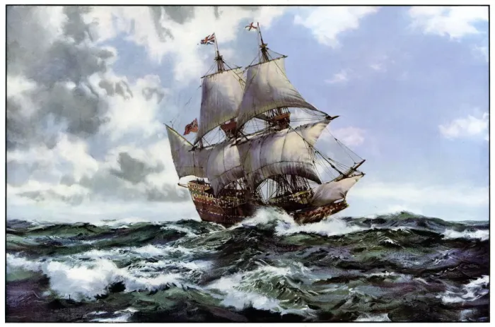 Framed Print : The Mayflower II mid-Atlantic Framed Print : The Mayflower II mid-Atlantic