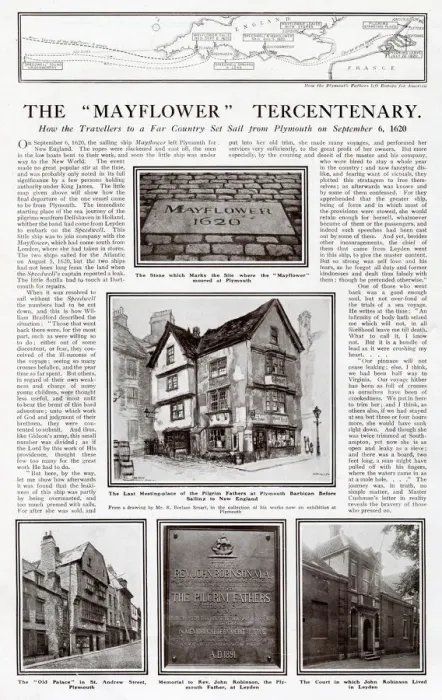 Framed Print : Mayflower-related locations, Plymouth, Devon