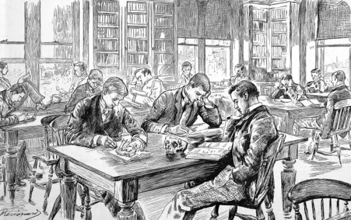 Framed Print : Medical students at work Framed Print : Medical students at work