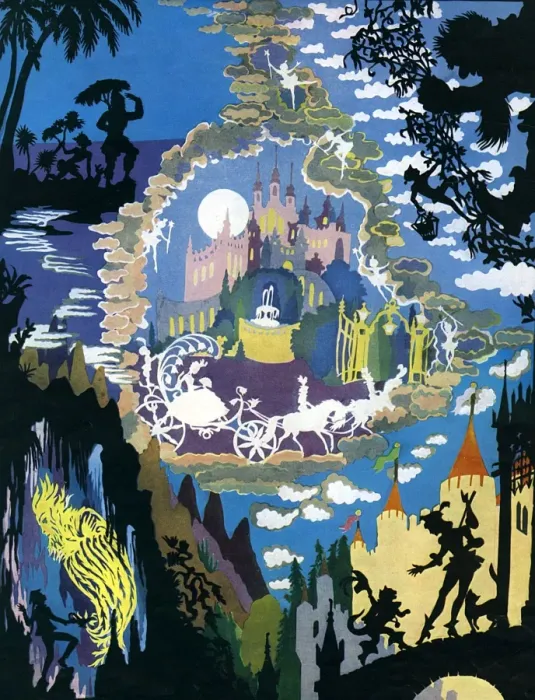 Framed Print : A medley of pantomimes, silhouettes by Lotte Reiniger Framed Print : A medley of pantomimes, silhouettes by Lotte Reiniger