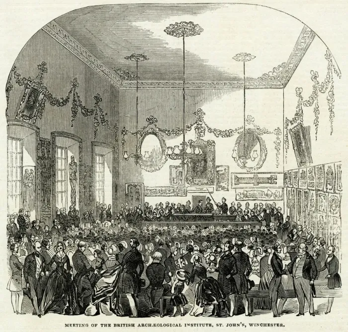 Framed Print : Meeting of archaeological institute, Winchester Framed Print : Meeting of archaeological institute, Winchester
