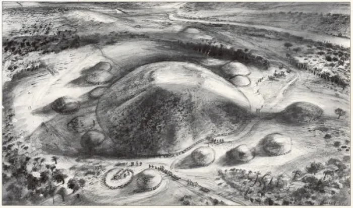 Framed Print : Megalithic burial mound at Knowth Framed Print : Megalithic burial mound at Knowth