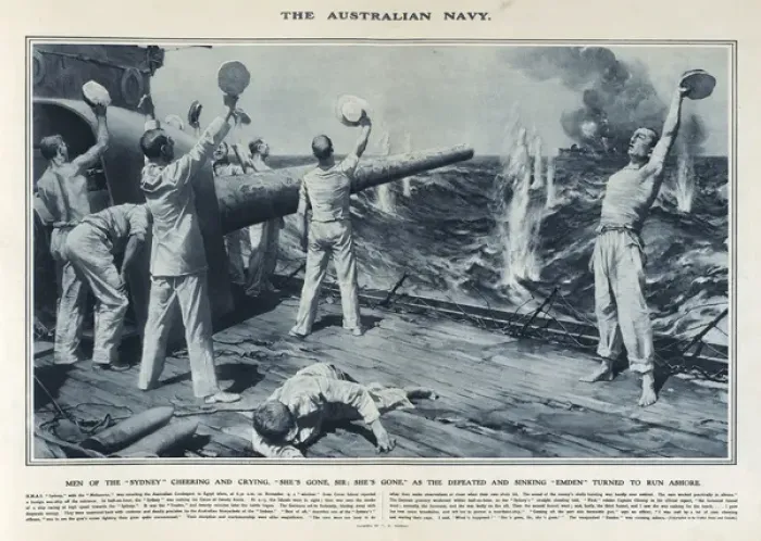 Framed Print : Men of the Australian Navy in Great War Deeds, WW1 Framed Print : Men of the Australian Navy in Great War Deeds, WW1