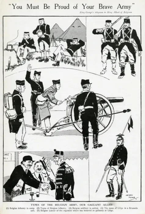 Framed Print : Men of the Belgian Army, WW1 Framed Print : Men of the Belgian Army, WW1