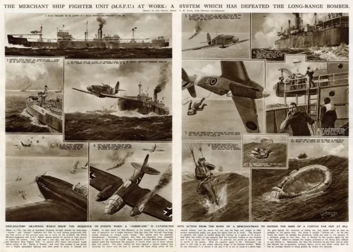 Framed Print : Merchant Ship Fighter Unit by G. H. Davis Framed Print : Merchant Ship Fighter Unit by G. H. Davis