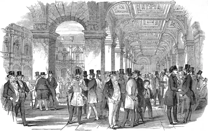 Framed Print : The Merchants Walk, Royal Exchange, London, 1847 Framed Print : The Merchants Walk, Royal Exchange, London, 1847