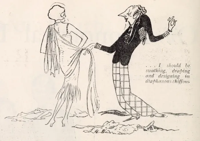 Framed Print : A Mere Man, This Dress Question. I should be swathing, draping Framed Print : A Mere Man, This Dress Question. I should be swathing, draping