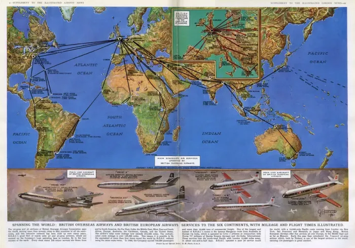 Framed Print : Mileage and flight times across the world, 1961 by GH Davis Framed Print : Mileage and flight times across the world, 1961 by GH Davis