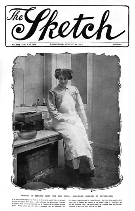 Framed Print : Millicent, Duchess of Sutherland as a nurse during WWI