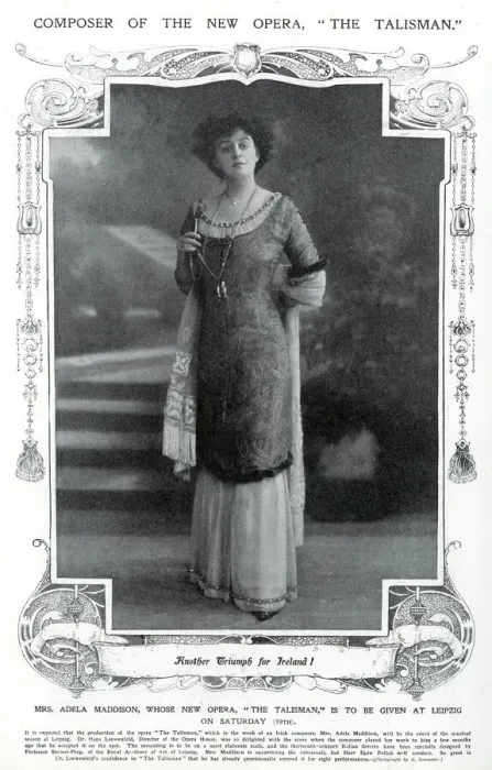 Framed Print : Miss Adela Maddison, composer of new opera