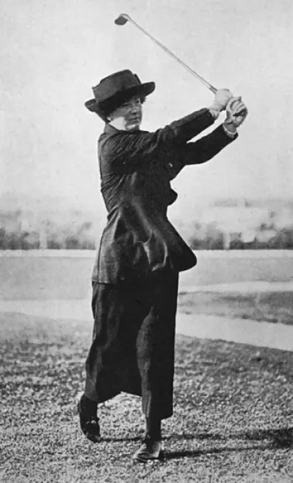 Framed Print : Miss Grant-Suttie playing golf Framed Print : Miss Grant-Suttie playing golf