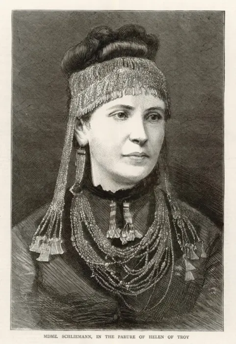 Framed Print : Mme. Schliemann & Jewels