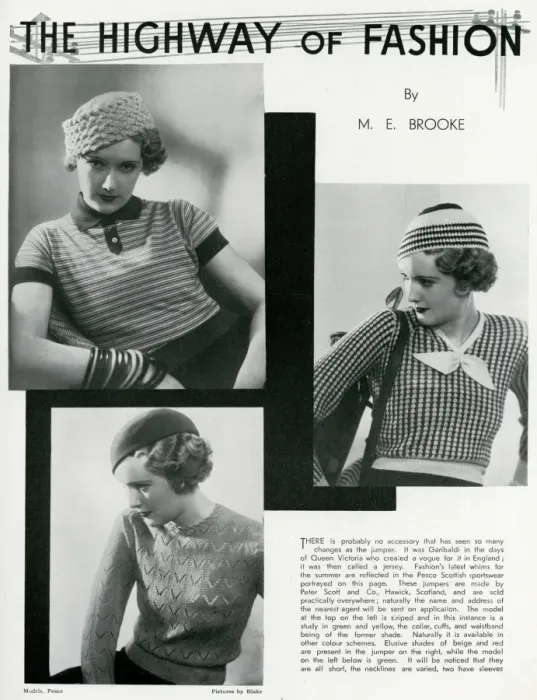 Framed Print : Models wearing fashionable jerseys 1933 Framed Print : Models wearing fashionable jerseys 1933