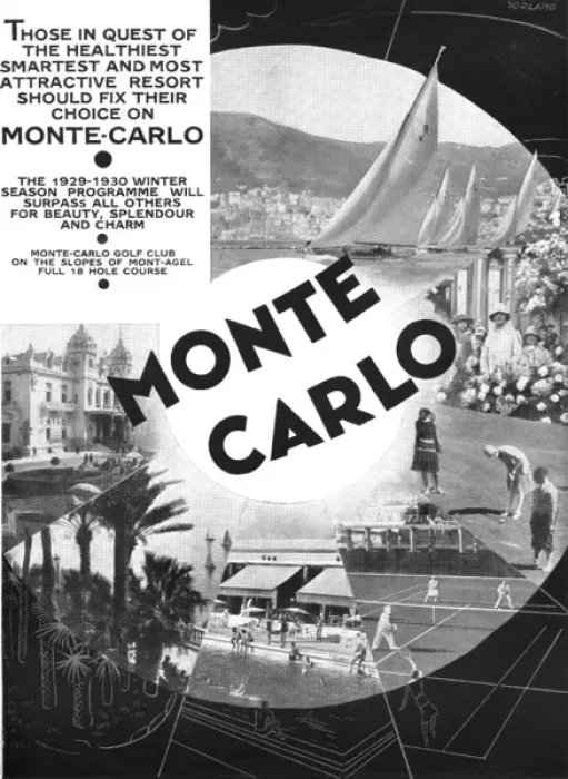 Framed Print : Monte Carlo advertisement Framed Print : Monte Carlo advertisement