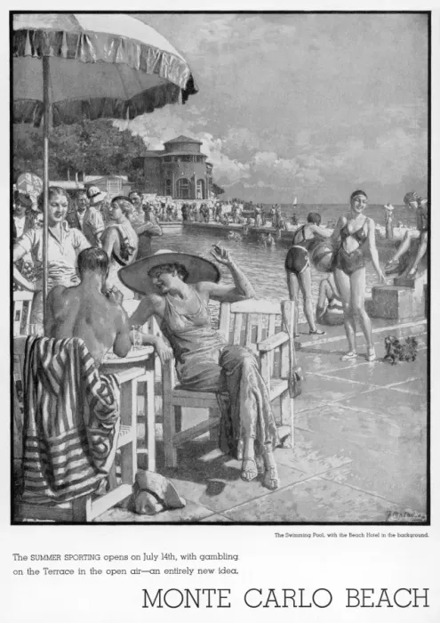 Framed Print : Monte Carlo advertisement Framed Print : Monte Carlo advertisement